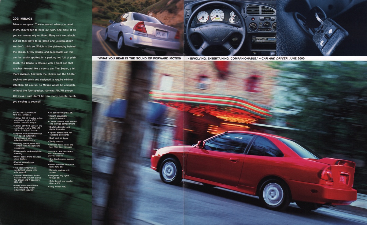 2001 Mitsubishi Full Line Brochure Page 3